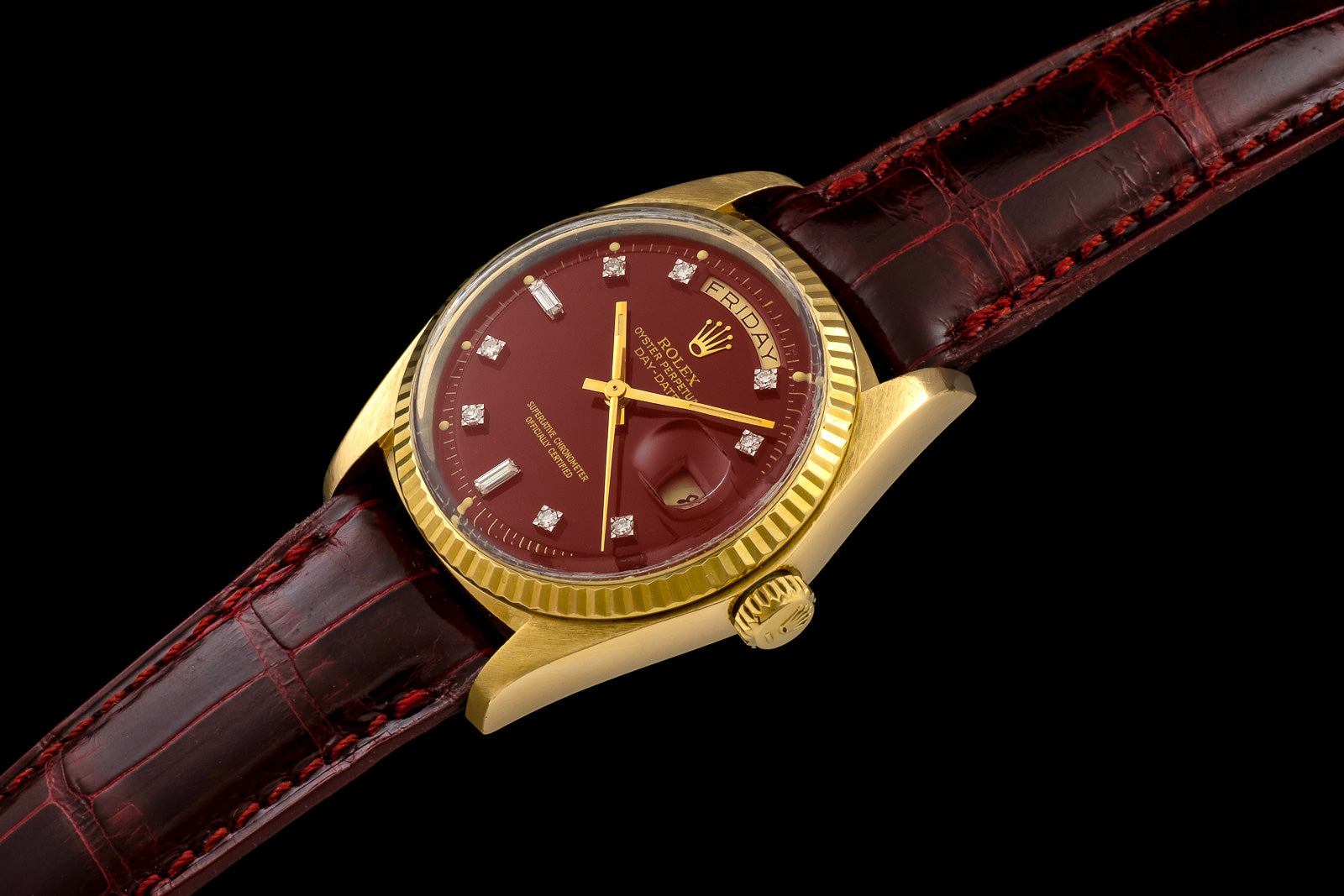 Burgundy rolex hot sale