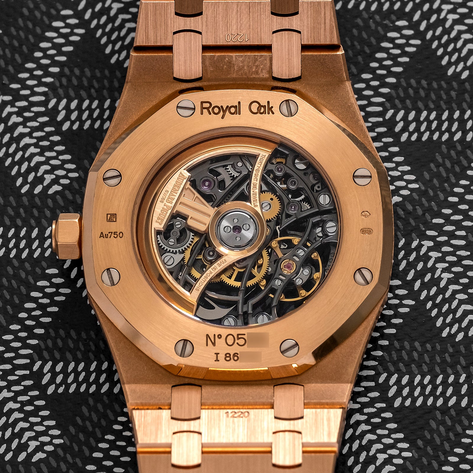 The pink gold Skeletonized Royal Oak ref. 15305OR