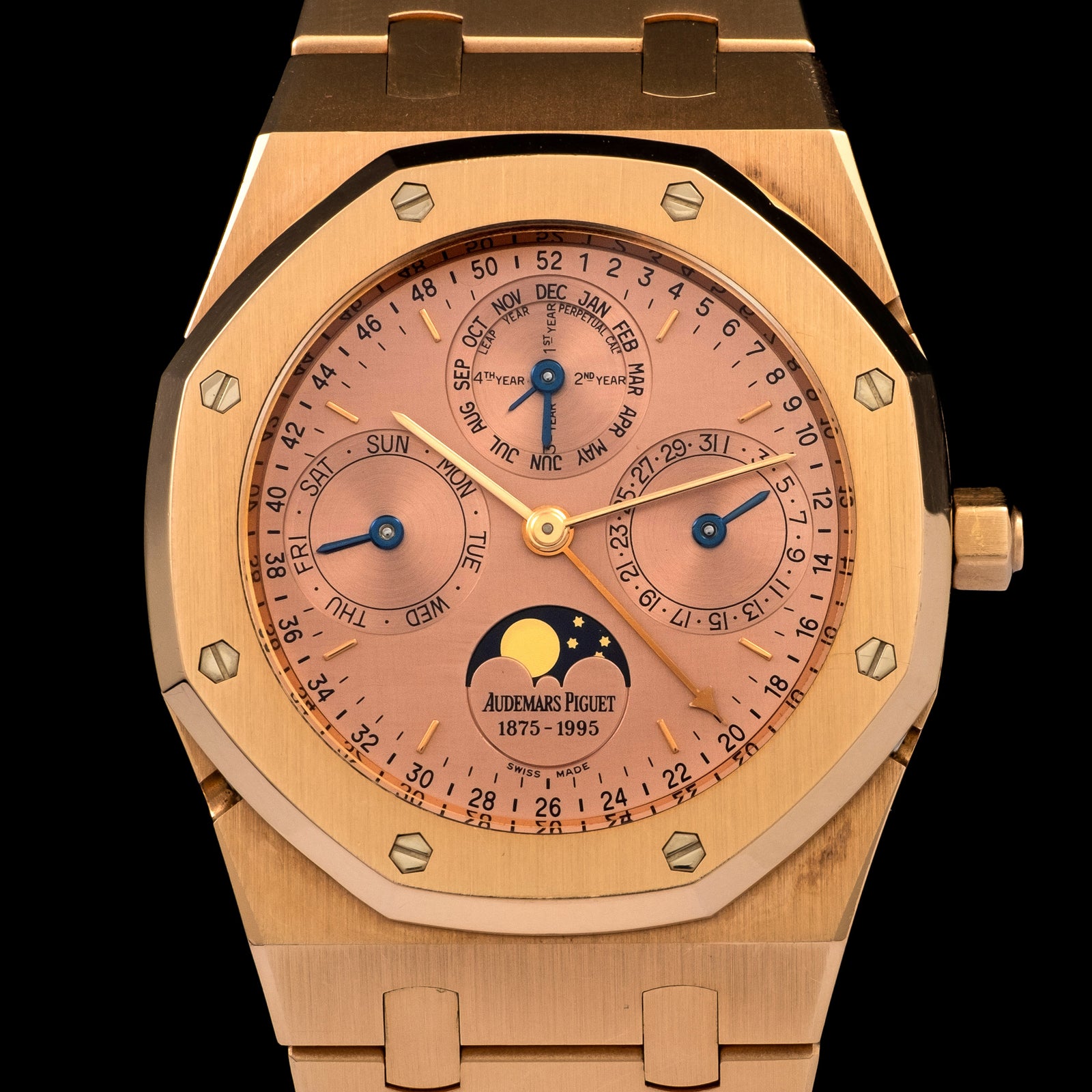 The full set rose gold Royal Oak Quantieme Perpetuel