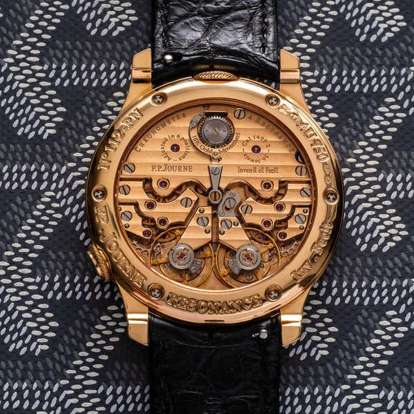 The full set pink gold dual time resonance Chronometer