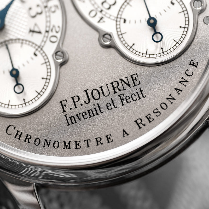 The full set platinum dual time Resonance Chronometer